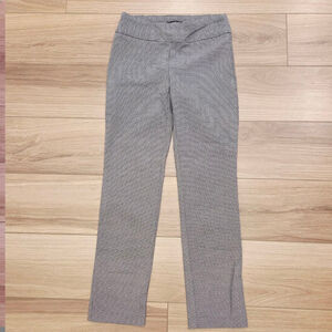 Hilary Radley Black White Printed Stretch Skinny Leg Pull-on Pants